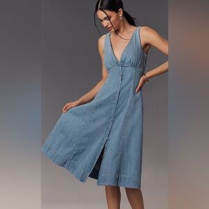 Reformation Sebastien Denim Midi Dress